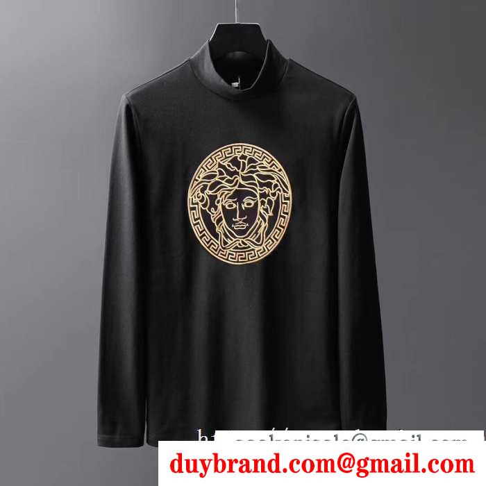 2019秋冬におしゃれな着こなし ヴェルサーチ versace 長袖tシャツ 2色可選 冬ファッションの定番