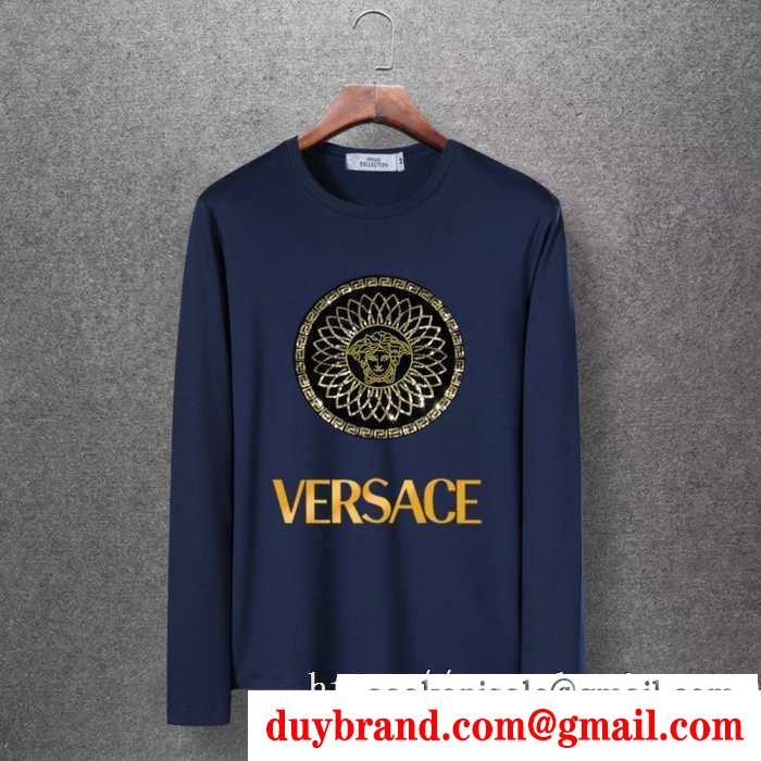 今年の秋冬のトレンドも意識 ヴェルサーチ versace 長袖tシャツ 4色可選 2019年秋冬最新のトレンド