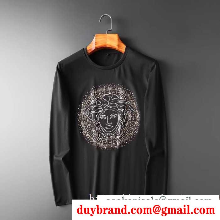 ヴェルサーチ versace 長袖tシャツ 2色可選 2019年秋冬最新のトレンド 秋冬ナチュラルコーデに大活躍