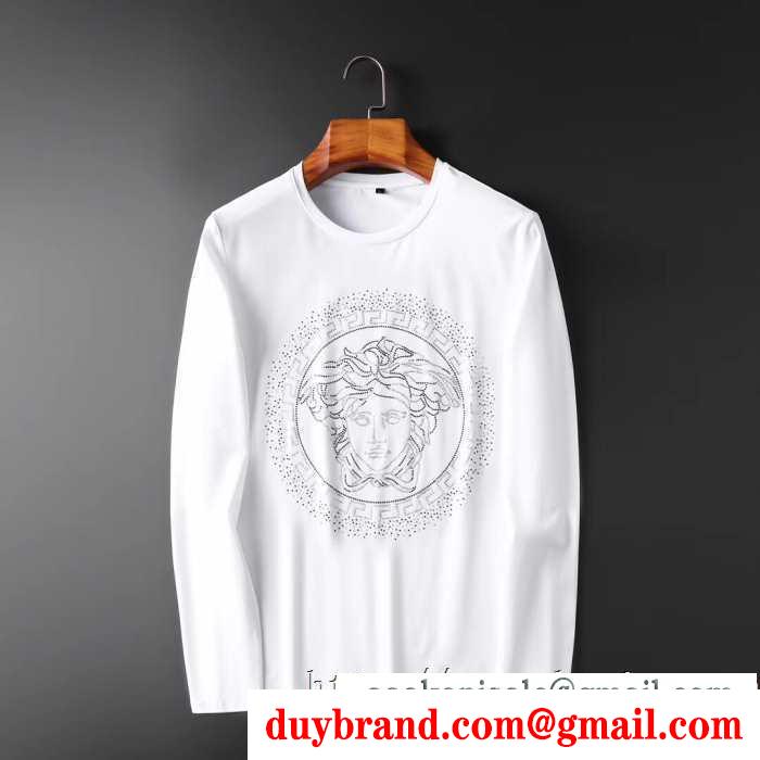 2019秋冬におしゃれな着こなし ヴェルサーチ versace 長袖tシャツ 2色可選 簡単にトレンド感のある