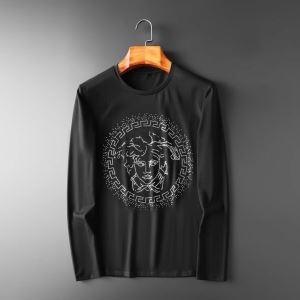 2019 Fashionable Versace Versace Long Sleeve T -shirt 2 Màu Chọn dễ dàng để cảm nhận xu hướng _ Versace Versace_ Thương hiệu giá rẻ (Lớp lớn nhất của )