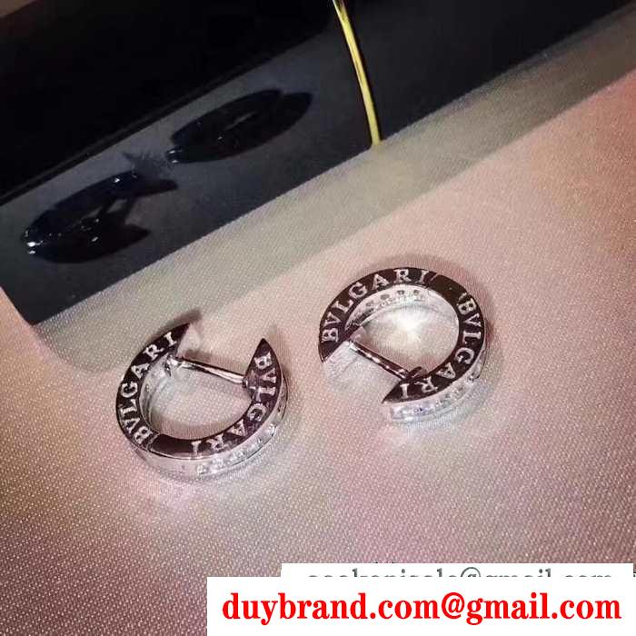 3色可選 落ち着いた秋冬の雰囲気に演出 ブルガリ BVLGARI 落ち着いた秋冬ファッションを楽しむ ピアス 普段使いもオフィスもOK
