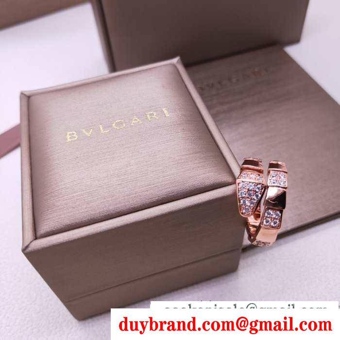 リング/指輪 華やかに魅せる秋冬コーデ ブルガリ 肌寒い季節に欠かせない bvlgari 季節を感じた秋冬ファッション 2色可選