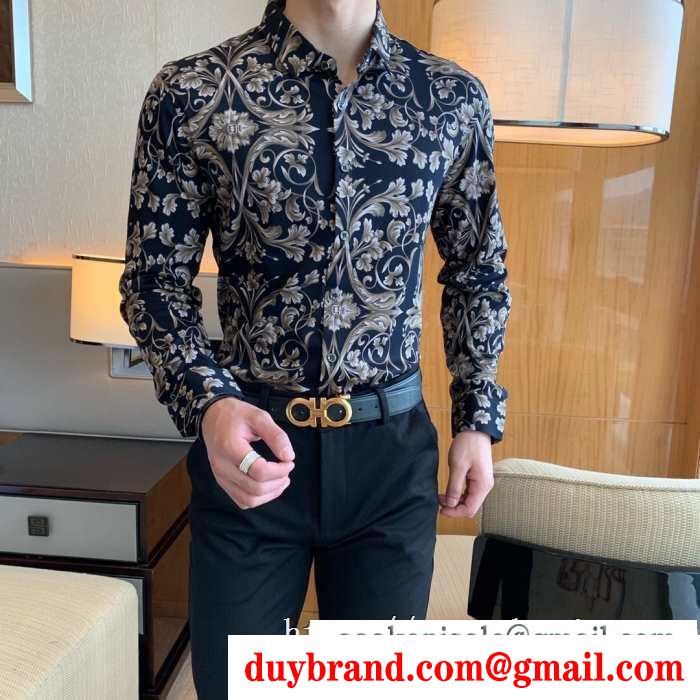2019秋冬におすすめ着こなし 季節感溢れる秋らしいコーデ ヴェルサーチ versace シャツ