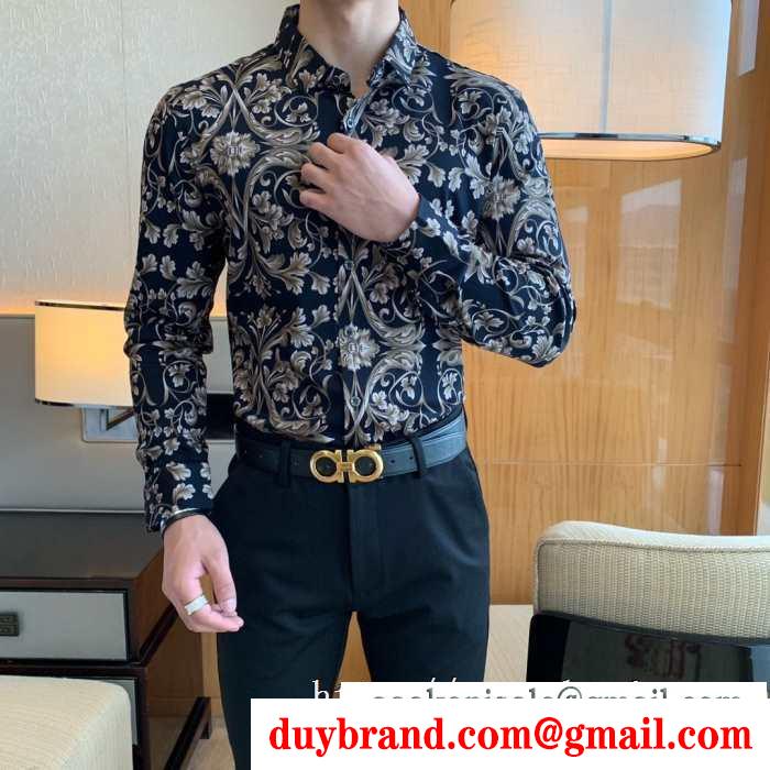 2019秋冬におすすめ着こなし 季節感溢れる秋らしいコーデ ヴェルサーチ versace シャツ