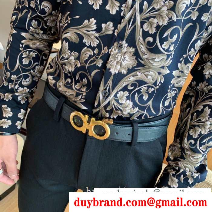 2019秋冬におすすめ着こなし 季節感溢れる秋らしいコーデ ヴェルサーチ versace シャツ