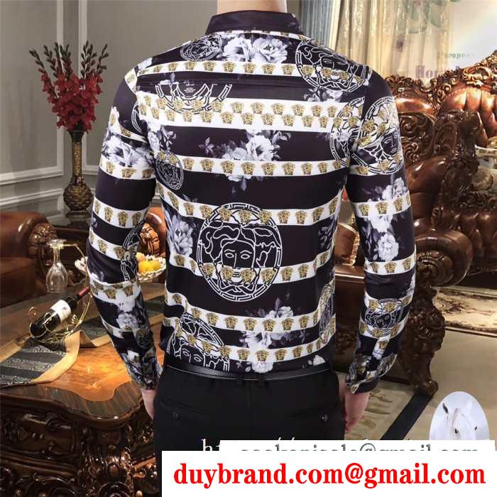 今シーズンもトレンド感溢れたコーデ 2019秋冬におすすめ着こなし ヴェルサーチ versace シャツ