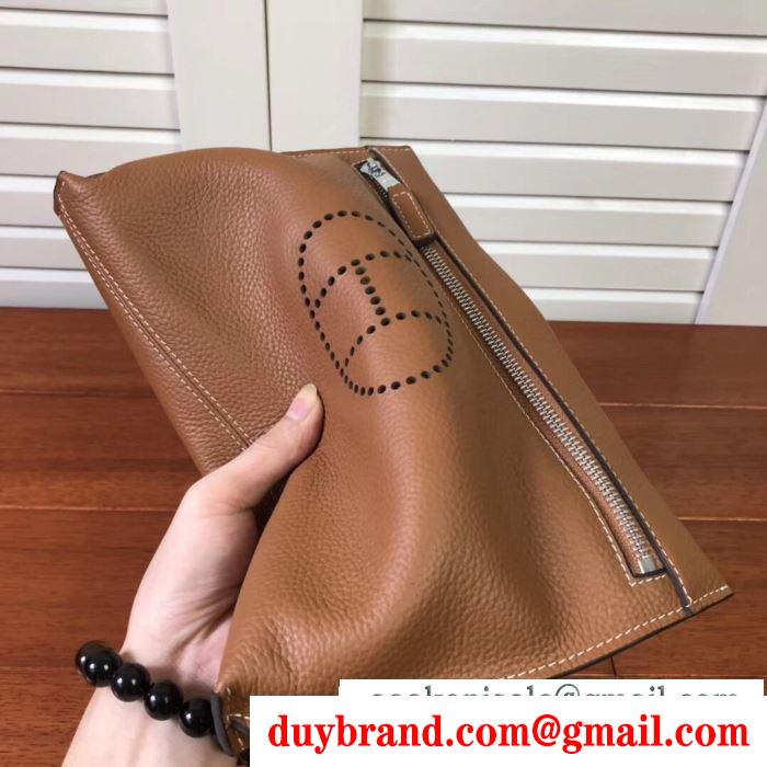 ポーチ  ナチュラルコーデに使いやすい エルメス hermes ふんわりまとって暖かお洒落 3色可選 ほっこりと温かみのある雰囲気に