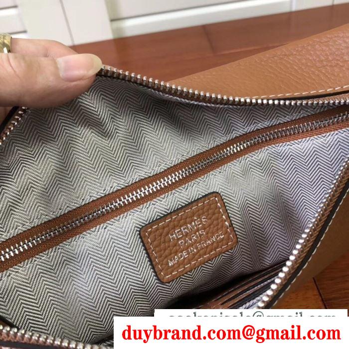 ポーチ  ナチュラルコーデに使いやすい エルメス hermes ふんわりまとって暖かお洒落 3色可選 ほっこりと温かみのある雰囲気に