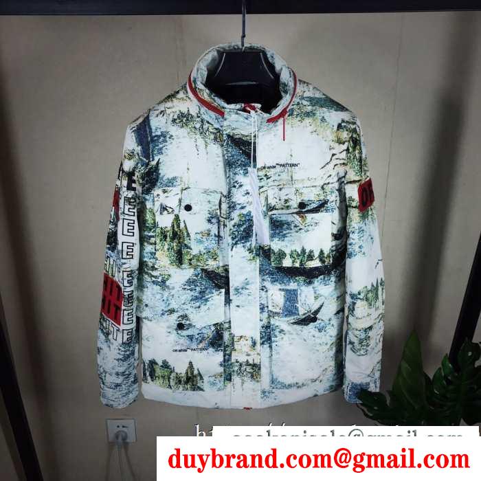 冬で可愛くて楽チンな人気アイテム  Off-White オフホワイト 秋冬っぽいスタイルを作り出す メンズ ダウンジャケット この秋におしゃれでかわいい着こなし