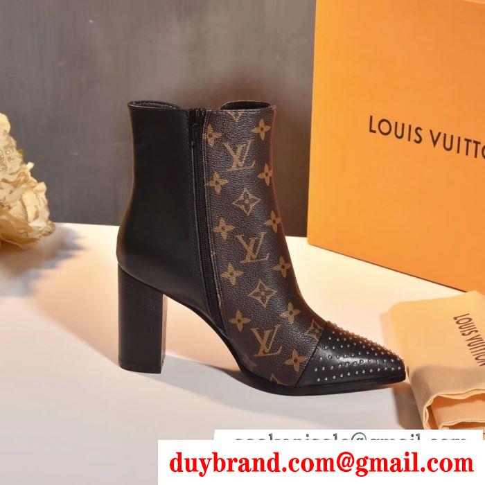 LOUIS VUITTON ナチュラルコーデに使いやすい  ルイ ヴィトン ふんわりまとって暖かお洒落 ハイヒール 程よい抜け感を演出