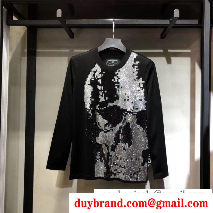 PHILIPP PLEIN 落ち着いた秋冬の雰囲気に演出 フィリッププレイン長袖/Tシャツ 冬ファッションコーデの幅も広がる