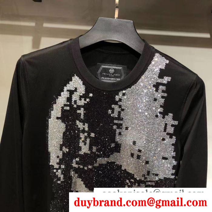 PHILIPP PLEIN 落ち着いた秋冬の雰囲気に演出 フィリッププレイン長袖/Tシャツ 冬ファッションコーデの幅も広がる