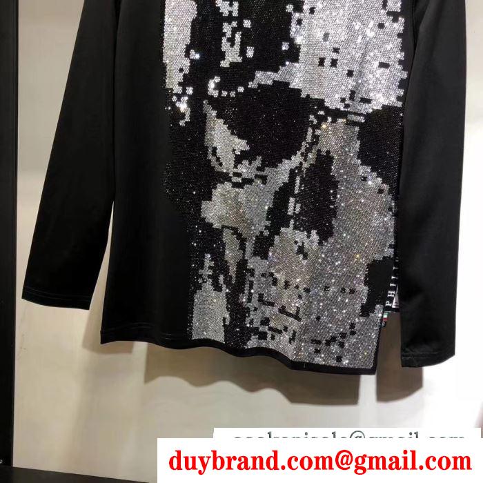 PHILIPP PLEIN 落ち着いた秋冬の雰囲気に演出 フィリッププレイン長袖/Tシャツ 冬ファッションコーデの幅も広がる