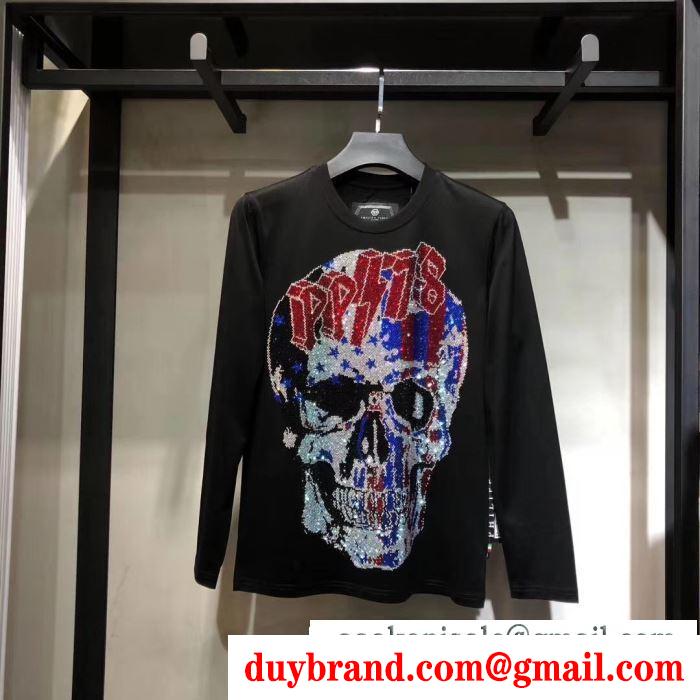 トレンドライクになりがち フィリッププレイン 長袖/tシャツ 2019秋冬の必需品 philipp plein 程よい抜け感を演出