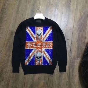 Philipp Plein tuân thủ bảo vệ lạnh và tọa độ thời trang Philip Plain Pullover theo mùa Road Road Item_ Philip Prine Philipp Plein_ Thương hiệu giá rẻ 