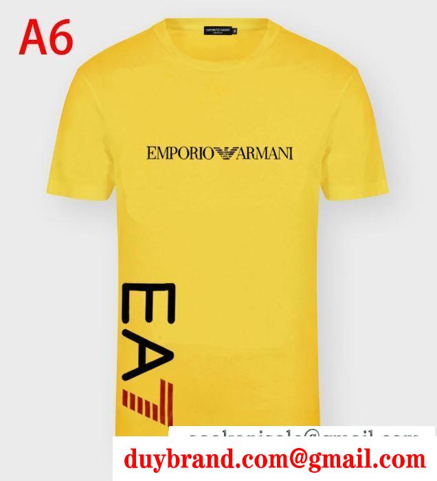 多色可選 上級者向けなイメージある 半袖Tシャツ 身軽におしゃれを楽しむ アルマーニ ARMANI