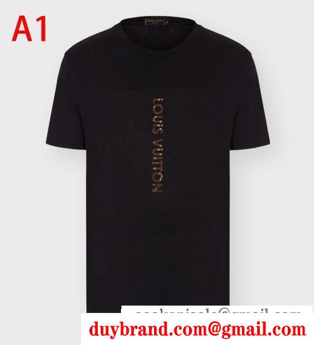 オフィスコーデもシャレ見え  多色可選 ルイ ヴィトン LOUIS VUITTON  半袖Tシャツ 春夏にも楽しむすアイルに