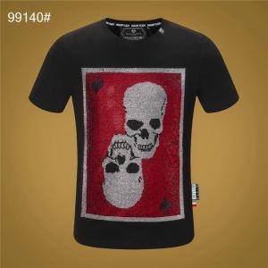 Philip prane nhẹ và sáng cộng cộng Philipp plein tay áo ngắn T -shirt _Philipp plein Philippein _ Thương hiệu giá rẻ 