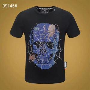 Tọa độ mùa xuân / mùa hè ngắn -sleeved t -shirt Mô hình làm nhột trái tim của mọi người là tuyệt vời Philippppp plein_philippp plein Philippein_ Thương hiệu giá rẻ (lớp lớn nhất của )