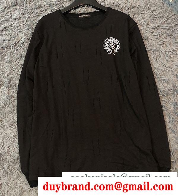 2色可選 2020年の春夏はこれ！ クロムハーツ 1枚でグッと華やかに chrome hearts 長袖 /ロンt
