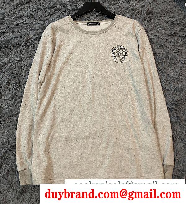 2色可選 2020年の春夏はこれ！ クロムハーツ 1枚でグッと華やかに chrome hearts 長袖 /ロンt