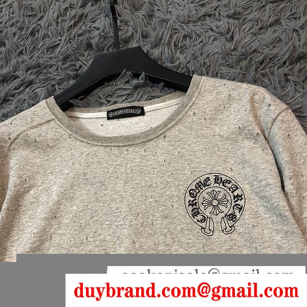 2色可選 2020年の春夏はこれ！ クロムハーツ 1枚でグッと華やかに chrome hearts 長袖 /ロンt
