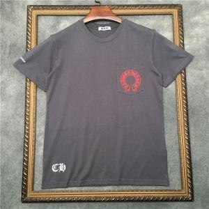 Chrome Hearts Chrome trái tim nhẹ nhàng nhẹ nhàng và tay áo ngắn hấp dẫn T -shirt sành điệu "Vai trò hàng đầu"