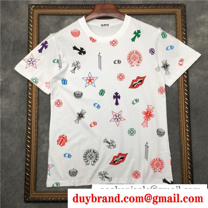 おしゃれ春夏コーデヒント  2色可選 半袖Tシャツ クロムハーツ オフィスにも着まわしOK CHROME HEARTS