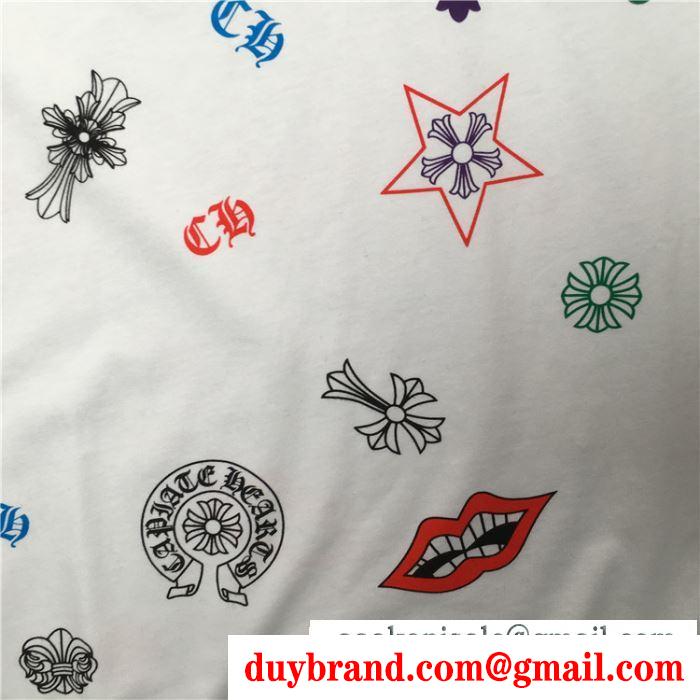 おしゃれ春夏コーデヒント  2色可選 半袖Tシャツ クロムハーツ オフィスにも着まわしOK CHROME HEARTS