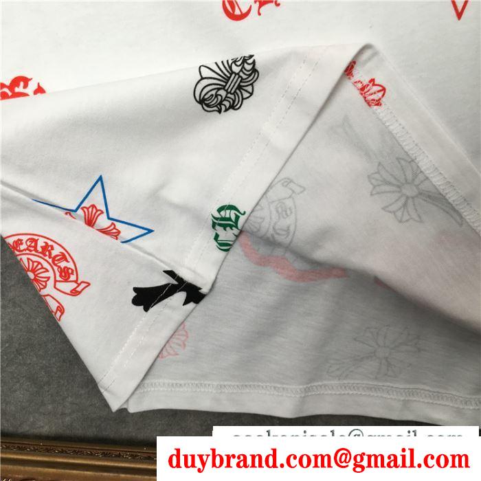 おしゃれ春夏コーデヒント  2色可選 半袖Tシャツ クロムハーツ オフィスにも着まわしOK CHROME HEARTS
