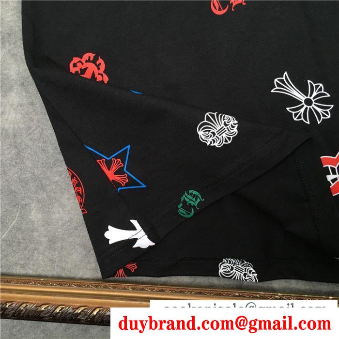 おしゃれ春夏コーデヒント  2色可選 半袖Tシャツ クロムハーツ オフィスにも着まわしOK CHROME HEARTS