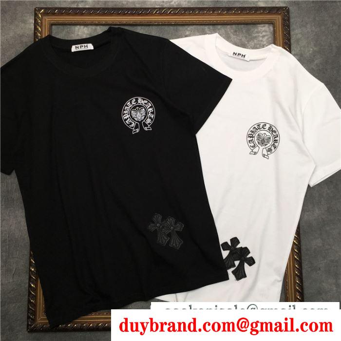 2色可選 コーデに新しさが混在する  半袖Tシャツ クロムハーツ シックスタイリングに挑戦  CHROME HEARTS