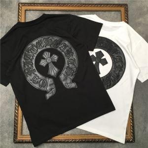 Lựa chọn hai màu kết hợp các xu hướng tay áo ngắn t -Shirt tọa độ tự nhiên Chrome Hearts Chrome Hearts_ Chrome Heart