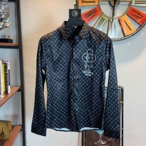 Áo sơ mi  lụa nam Louis Vuitton đẳng cấp phong cách lịch thiệp logo gấu Monogram