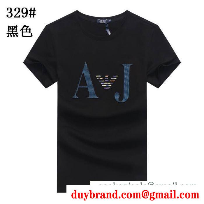 半袖Tシャツ 多色可選 ビジネスシーンに大活躍 アルマーニ ARMANI ふんわりスタイルが最適