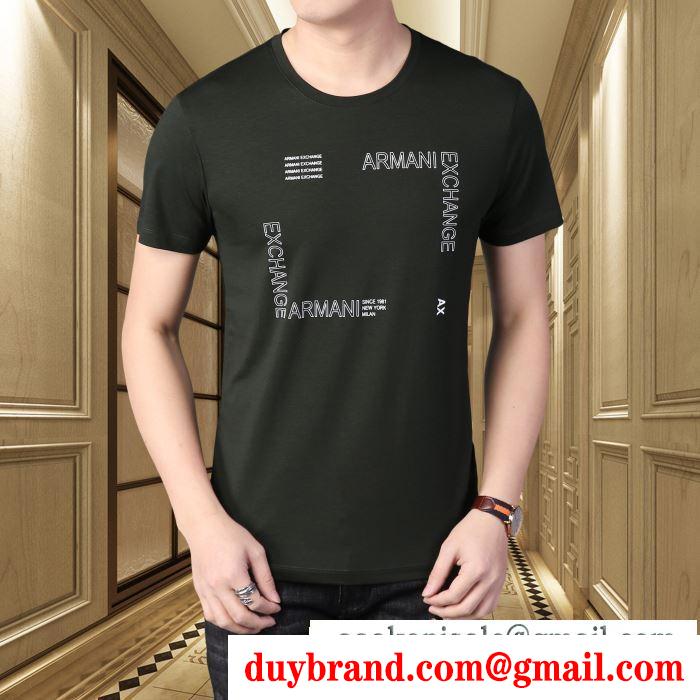 半袖Tシャツ  多色可選 機能性重視になる アルマーニ 簡単こなれコーデ ARMANI 今の季節にぴったり