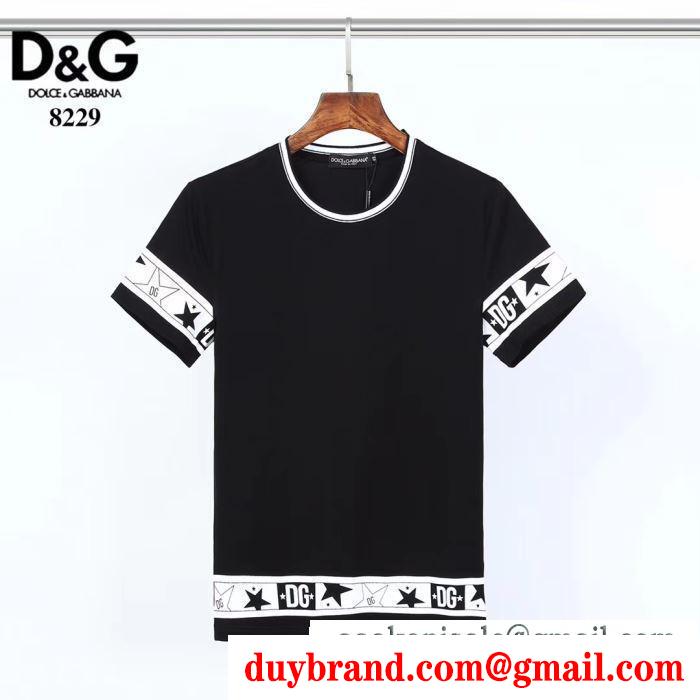 2色可選 コーデに新しさが混在する 半袖Tシャツ シックスタイリングに挑戦 ドルチェ＆ガッバーナ Dolce&Gabbana
