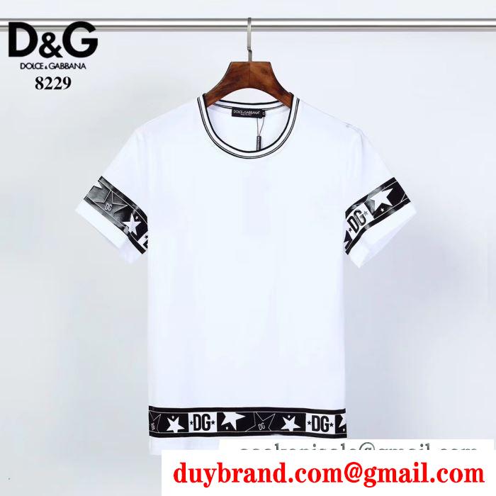 2色可選 コーデに新しさが混在する 半袖Tシャツ シックスタイリングに挑戦 ドルチェ＆ガッバーナ Dolce&Gabbana