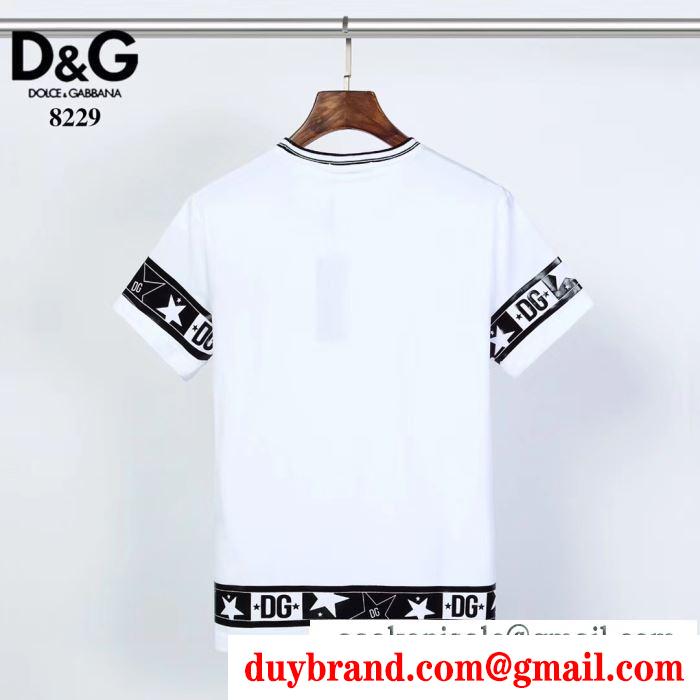 2色可選 コーデに新しさが混在する 半袖Tシャツ シックスタイリングに挑戦 ドルチェ＆ガッバーナ Dolce&Gabbana