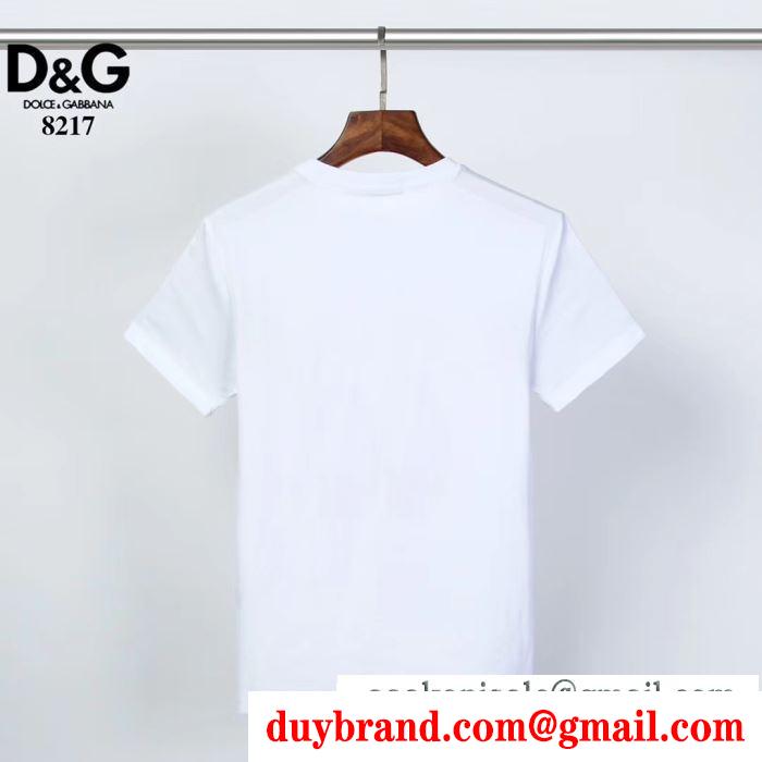 春夏ならではのコーデに  2色可選 ドルチェ＆ガッバーナ Dolce&Gabbana トレンド感を取り入れる 半袖Tシャツ
