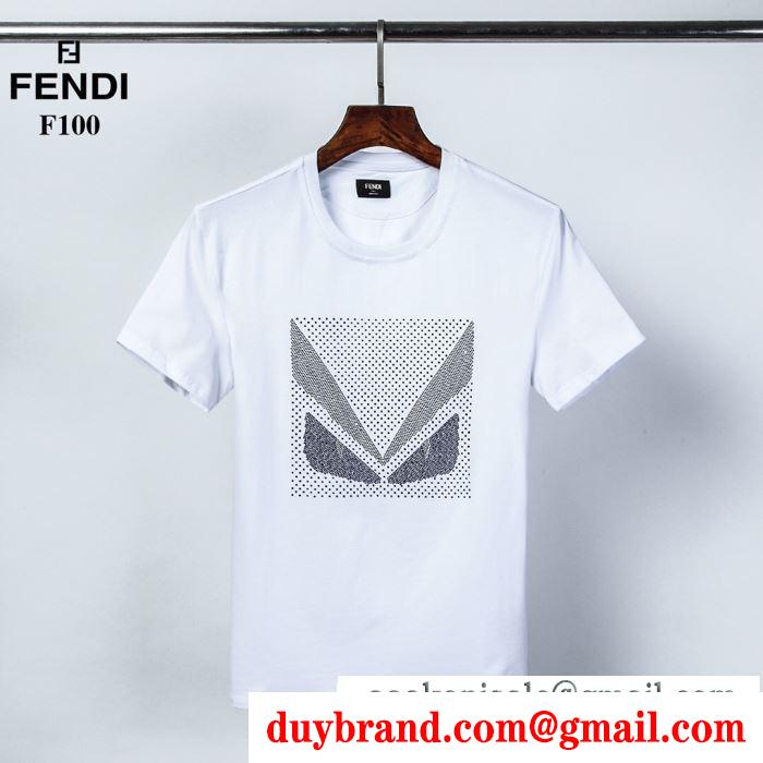 軽やかなトレンドに合う  フェンディ 2色可選 FENDI 上品なスタイルを楽しむ 半袖Tシャツ