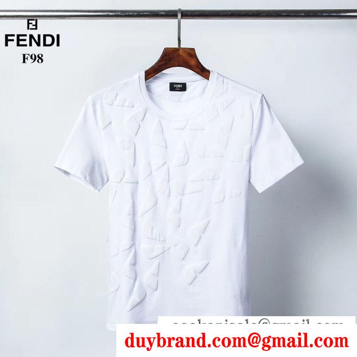 春夏を楽しむ着こなし術 半袖Tシャツ お洒落さんも憧れの存在 2色可選 フェンディ FENDI 20SS☆送料込