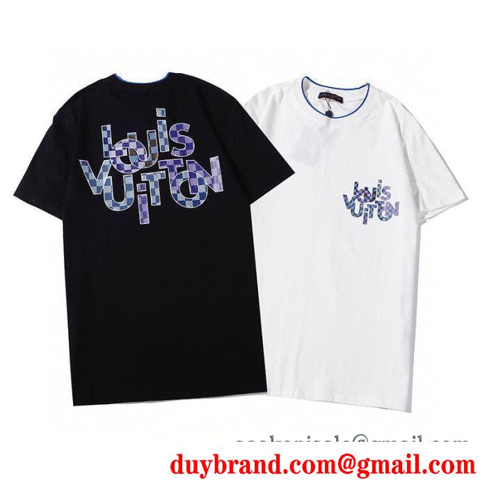 落ち着いたニュアンスコーデ  2色可選 ルイ ヴィトン LOUIS VUITTON 美シルエットを賢く叶える 半袖Tシャツ
