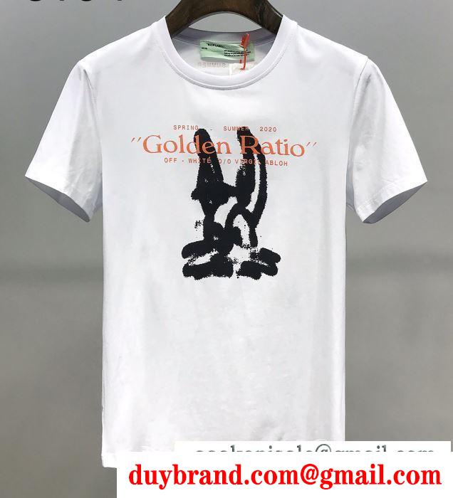 2色可選 春夏トレンドの取り入れる 半袖Tシャツ ココチイイ春夏柄が魅力 Off-White オフホワイト