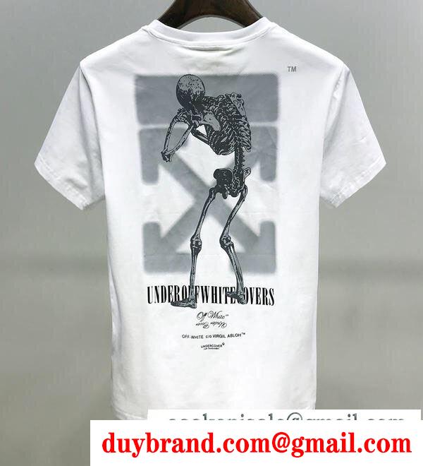 2色可選 半袖Tシャツ 軽やかにコーデを楽しむ Off-White オフホワイト 人の心をくすぐる柄が素敵
