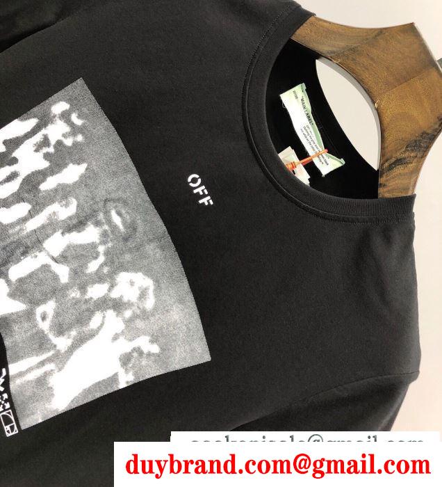 Off-White 軽やかなトレンドに合う  2色可選  オフホワイト 上品なスタイルを楽しむ 半袖Tシャツ