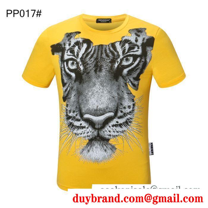 さりげなく華やかに  多色可選 フィリッププレイン PHILIPP PLEIN コーデに新しさが混在する 半袖Tシャツ