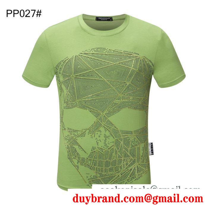多色可選 フィリッププレイン 涼しげで季節感たっぷり PHILIPP PLEIN 大人らしい高見えコーデ 半袖Tシャツ