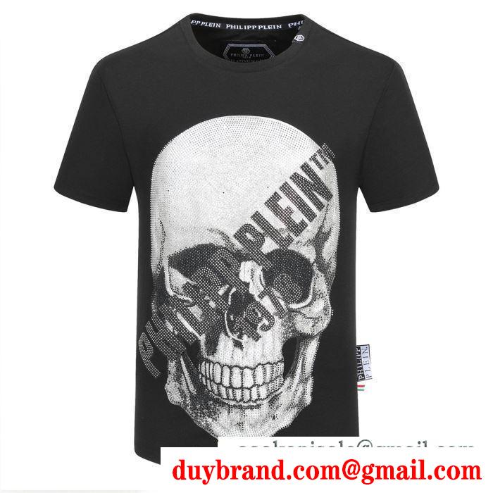 シックスタイリングに挑戦  半袖Tシャツ 2色可選 お洒落さんは取り入れてる フィリッププレイン PHILIPP PLEIN